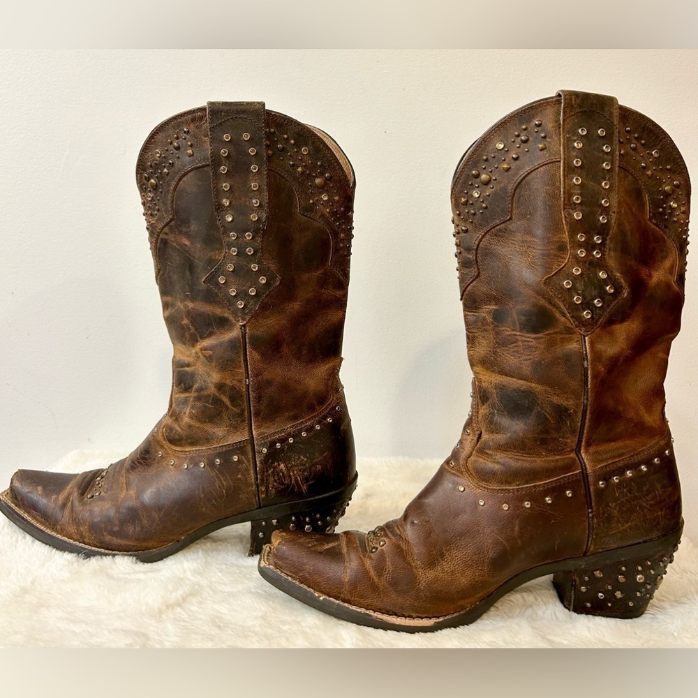 Ariat Womens Rhinestone Cowgirl Boots in Sassy Brown Size 7 - Picture 7 of 15